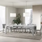 Kwadratowy stół rozkładany do 440 cm z drewna Made in Italy - Flower Viadurini