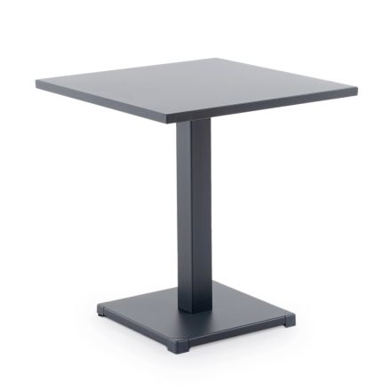 Kwadratowy stół zewnętrzny z ocynkowanego żelaza Made in Italy - Woody Viadurini