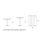 Kwadratowy stół ogrodowy z wysokiego lub niskiego drewna tekowego Made in Italy - Oracle Viadurini
