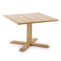 Kwadratowy stół ogrodowy z wysokiego lub niskiego drewna tekowego Made in Italy - Oracle