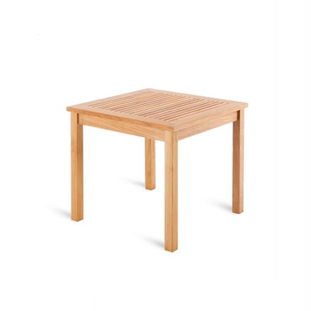 Kwadratowy stół ogrodowy z drewna tekowego Made in Italy - Sleepy Viadurini