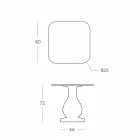 Kwadratowy stół do jadalni, HPL Top - XIX wiek według slajdów Viadurini