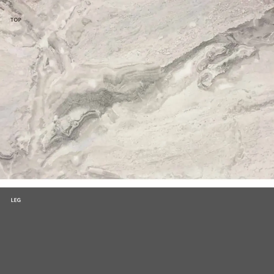 Kwadratowy stół do jadalni, HPL Top - XIX wiek według slajdów Viadurini