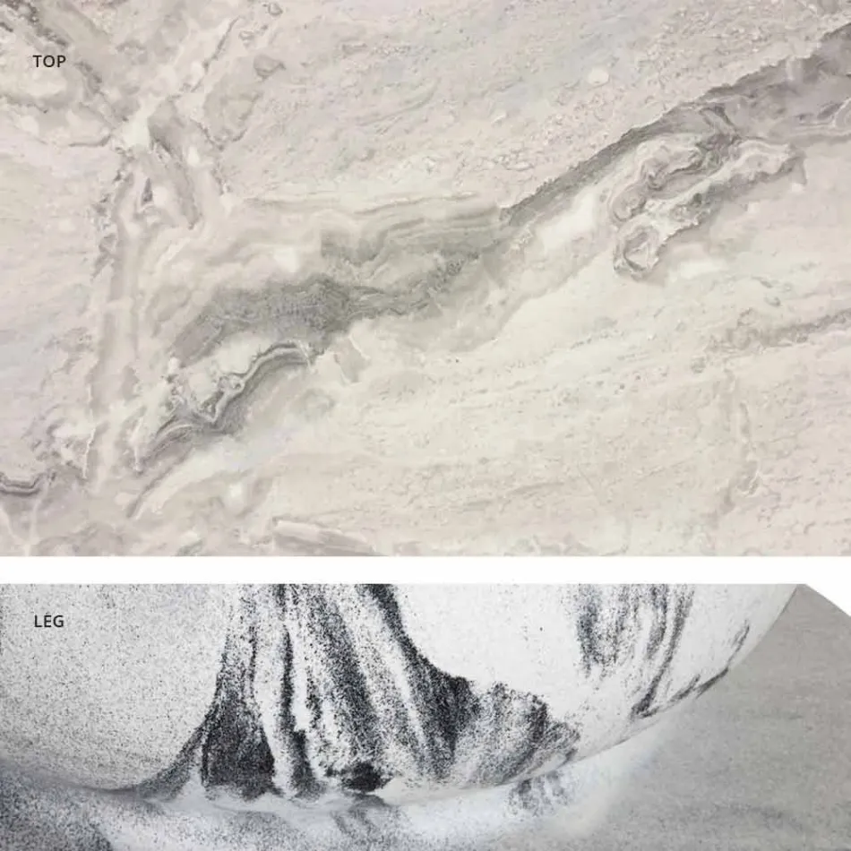 Kwadratowy stół do jadalni, HPL Top - XIX wiek według slajdów Viadurini