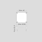 Poprawiony projekt placu MDF Stół Luigi chromowanej stali Viadurini