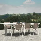 Prostokątny stół rozkładany do 210 cm wykonany z aluminium - Pennarello Viadurini