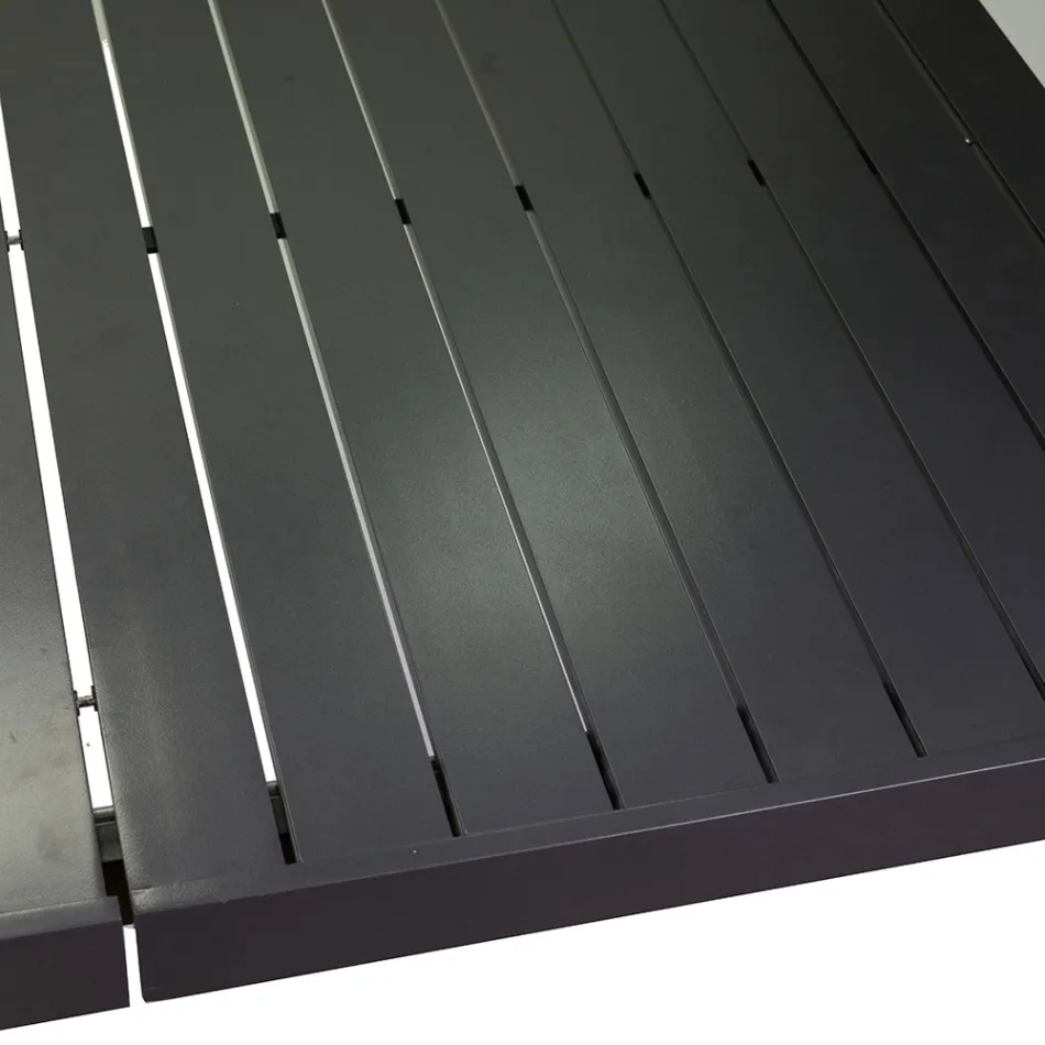 Prostokątny stół rozkładany do 240 cm do użytku na zewnątrz z aluminium - blacha Viadurini