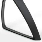 Stół prostokątny z blatem z forniru dębowego i aluminiową podstawą - Logan Viadurini