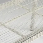 Prostokątny stół ogrodowy z polirattanu i szkła - Gigi Viadurini