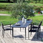 Prostokątny aluminiowy stół ogrodowy Made in Italy - Marissa Viadurini