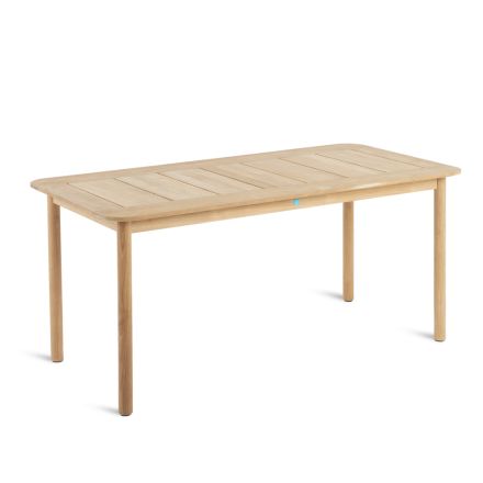 Prostokątny stół ogrodowy z drewna tekowego Made in Italy - Liberato Viadurini