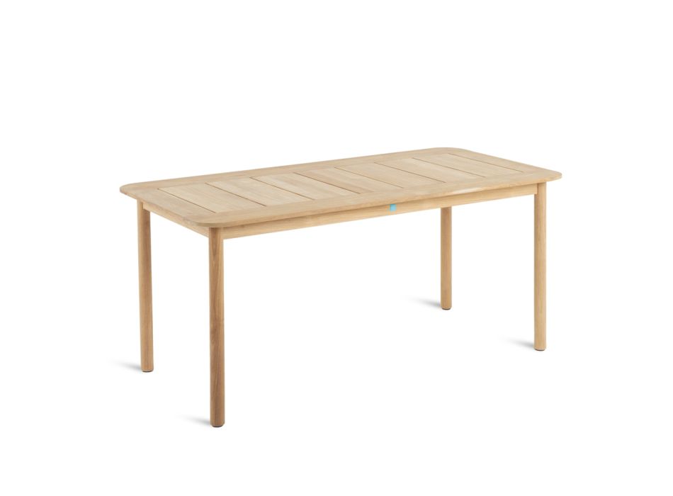 Prostokątny stół ogrodowy z drewna tekowego Made in Italy - Liberato Viadurini