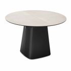 Okrągły stół rozkładany do 160 cm z ceramiki Made in Italy - Connubia Hey Gio Viadurini