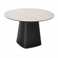 Okrągły stół rozkładany do 160 cm z ceramiki Made in Italy - Connubia Hey Gio