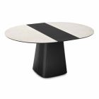 Okrągły stół rozkładany do 160 cm z ceramiki Made in Italy - Connubia Hey Gio Viadurini