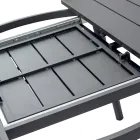 Rozkładany okrągły stół z antracytowego aluminium (170 cm) - Rivara Viadurini