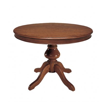 Okrągły stół z przedłużeniem 34 cm Wyprodukowano we Włoszech - Tellus Viadurini
