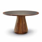 Okrągły stół z litego drewna orzechowego, Carlo Viadurini