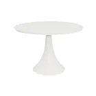 Okrągły stół zewnętrzny z malowanego proszkowo aluminium i szkła - Arcade Viadurini