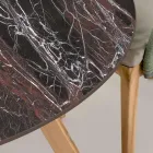 Okrągły stół ogrodowy z czerwonej ceramiki Domus Made in Italy - Pegaso Viadurini