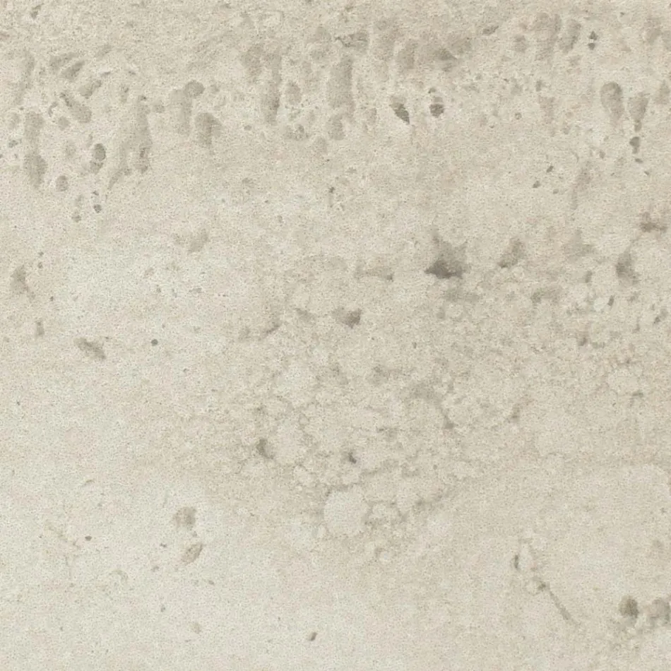 Okrągły stół ogrodowy z jasnej ceramiki trawertynowej Made in Italy - Pegaso Viadurini