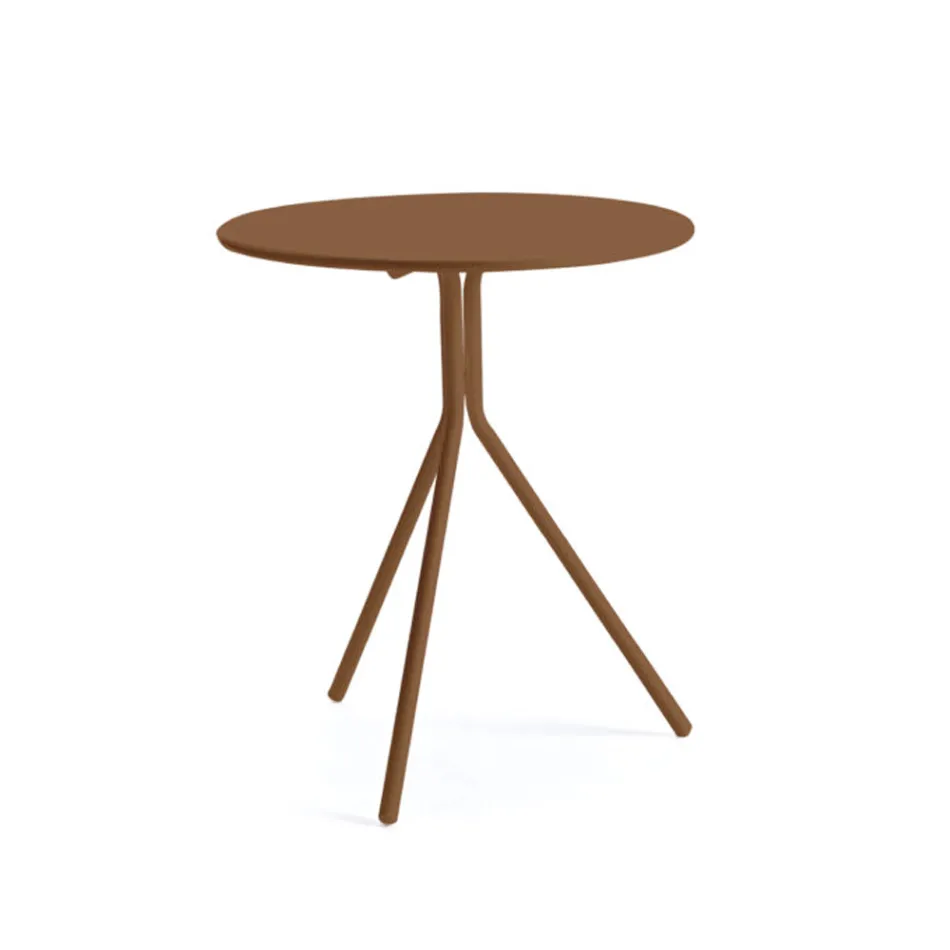 Okrągły stół ogrodowy ze stali ocynkowanej Made in Italy - Ralph Viadurini