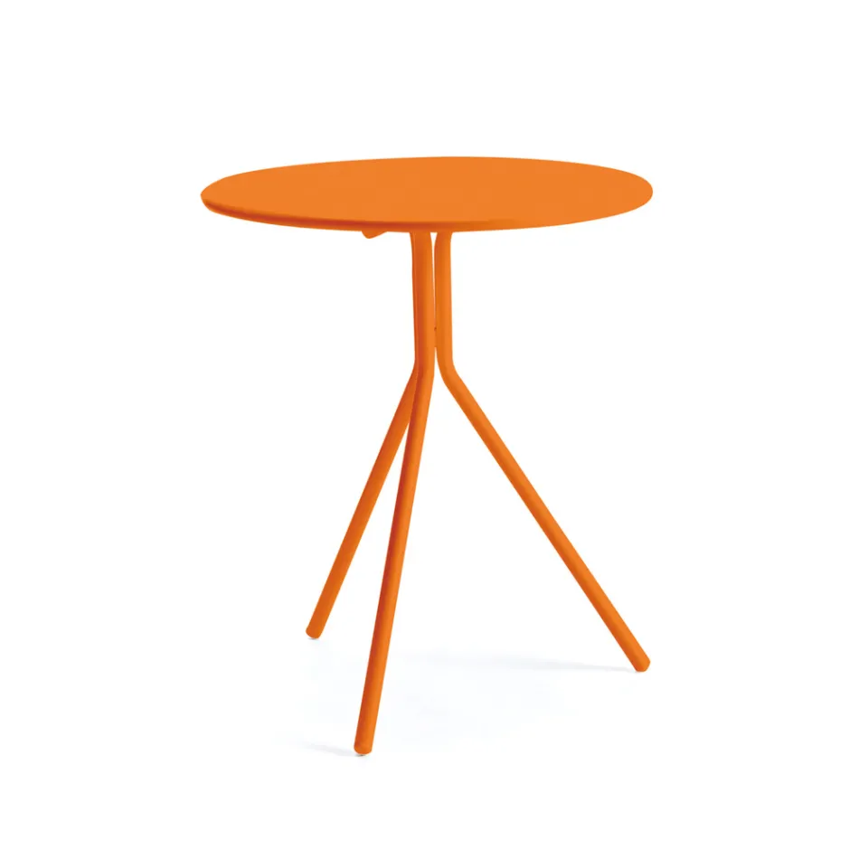 Okrągły stół ogrodowy ze stali ocynkowanej Made in Italy - Ralph Viadurini