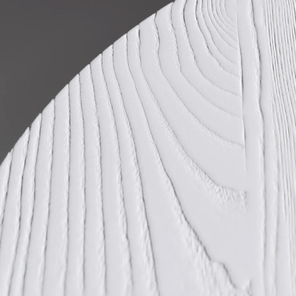 Okrągły stół jadalny ze sklejki fornirowanej jesionem - Libra Viadurini