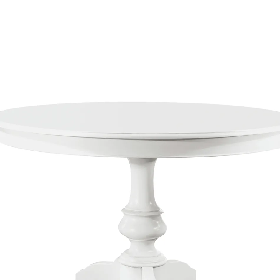 Okrągły rozkładany stół do salonu z drewna Made in Italy - Vittoria Viadurini