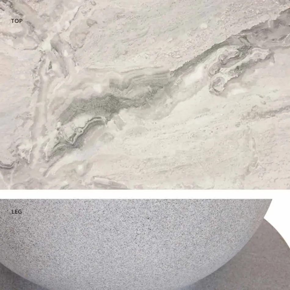 Okrągły stół o klasycznym designie, Ø140 i blat HPL - XIX wiek według prowadnicy Viadurini