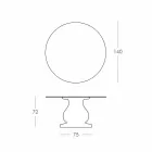 Okrągły stół o klasycznym designie, Ø140 i blat HPL - XIX wiek według prowadnicy Viadurini