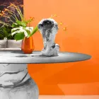 Okrągły stół o klasycznym designie, Ø140 i blat HPL - XIX wiek według prowadnicy Viadurini