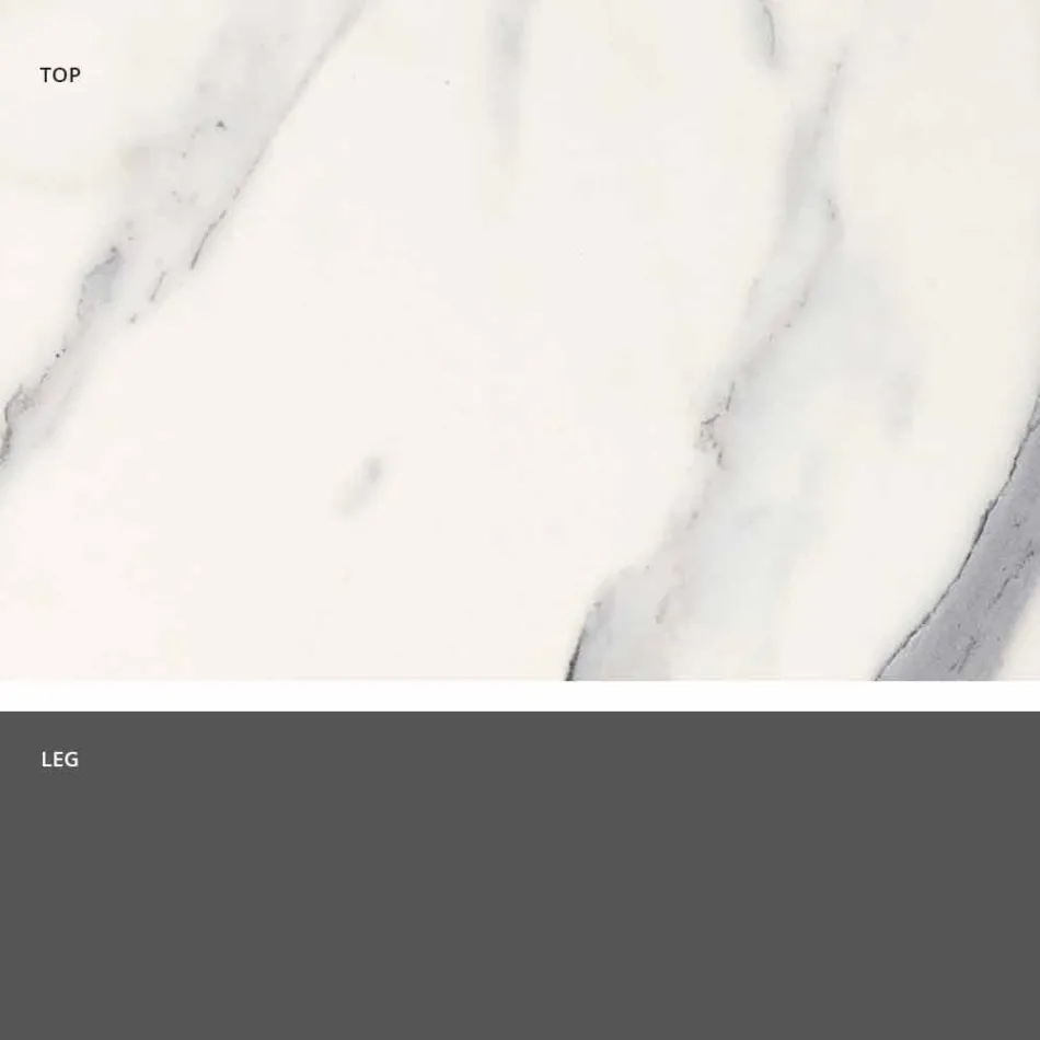 Okrągły stół o klasycznym designie, Ø140 i blat HPL - XIX wiek według prowadnicy Viadurini