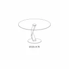 Okrągły stół o nowoczesnym designie z wyjątkowo przezroczystego szkła wyprodukowanego we Włoszech - Akka Viadurini