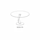 Okrągły stół o nowoczesnym designie z wyjątkowo przezroczystego szkła wyprodukowanego we Włoszech - Akka Viadurini