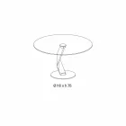 Okrągły stół o nowoczesnym designie z wyjątkowo przezroczystego szkła wyprodukowanego we Włoszech - Akka Viadurini