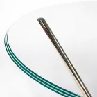 Nowoczesny okrągły stół ze szklanym blatem i marmurową podstawą Adele Viadurini