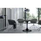 Nowoczesny okrągły stół z marmuru z Carrary i Marquinia Made in Italy - dolary Viadurini