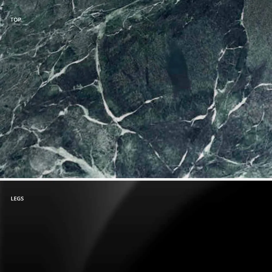 Nowoczesny okrągły stół z marmuru z Carrary i Marquinia Made in Italy - dolary Viadurini