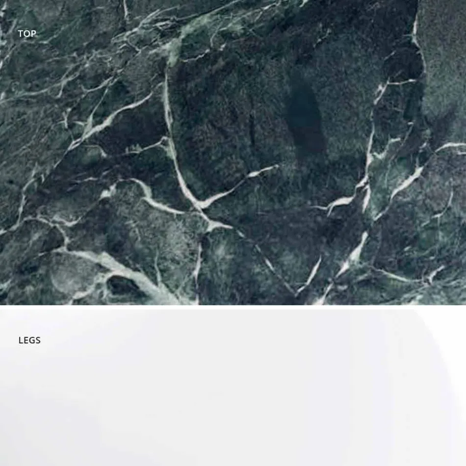 Nowoczesny okrągły stół z marmuru z Carrary i Marquinia Made in Italy - dolary Viadurini