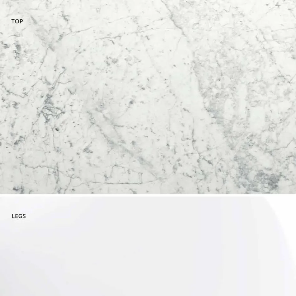 Nowoczesny okrągły stół z marmuru z Carrary i Marquinia Made in Italy - dolary Viadurini