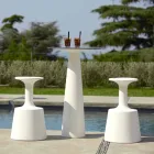 Okrągły stół z polietylenu Slide Hoplà (H110) hpl top wykonany we Włoszech Viadurini