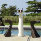 Okrągły stół z polietylenu Slide Hoplà (H110) hpl top wykonany we Włoszech Viadurini