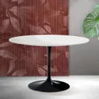 Okrągły stół Saarinen Tulip H 74 cm w kolorze matowej bieli Florim Ceramic - Scarlet Viadurini