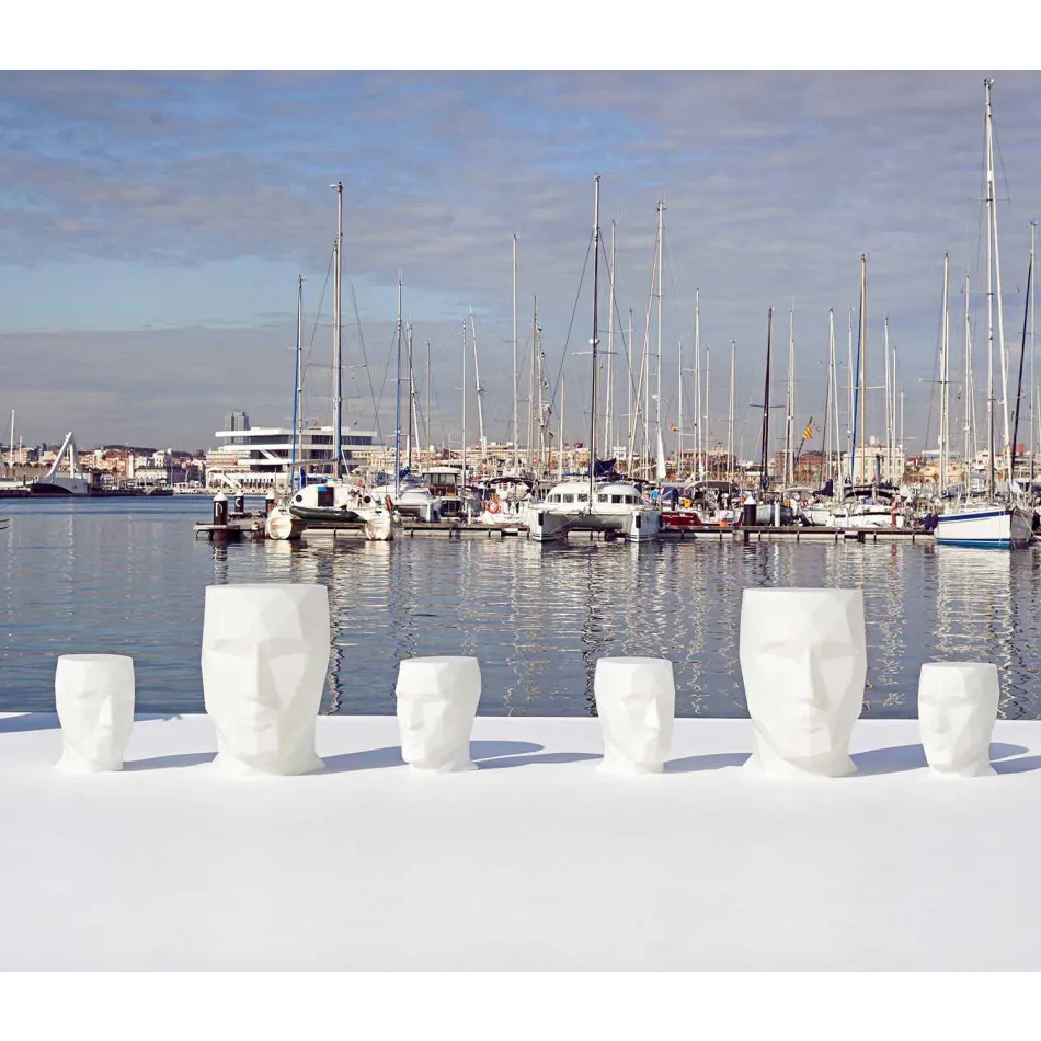 Adan by Vondom na zewnątrz stolik / stołek, z polietylenu Viadurini