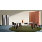 Nowoczesny stół do salonu ze stali z designerskim marmurowym blatem - Aronte Viadurini