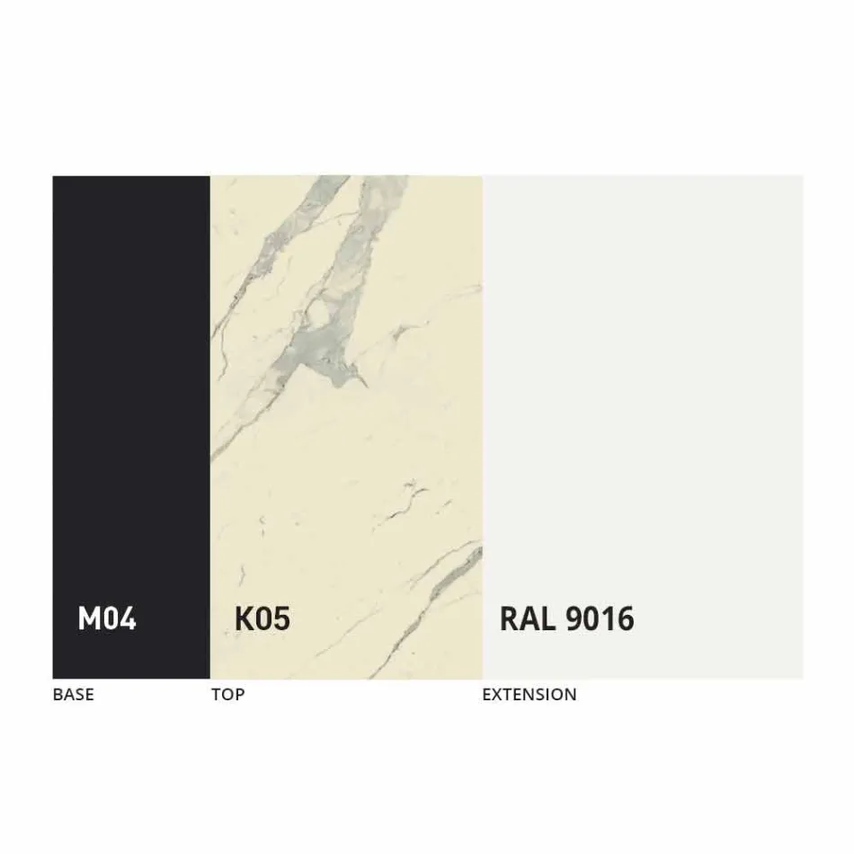 Okrągły Stół Do Jadalni Rozkładany do 165 cm z Ceramicznym Blatem - Pistolero Viadurini