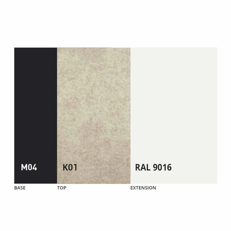 Okrągły Stół Do Jadalni Rozkładany do 165 cm z Ceramicznym Blatem - Pistolero Viadurini