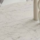 Okrągły stół o średnicy 120 cm z blatem z białego marmuru Carrara Rimini Viadurini