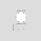 Okrągły stół w stylu nowoczesnym MDF i stali Luigi Viadurini